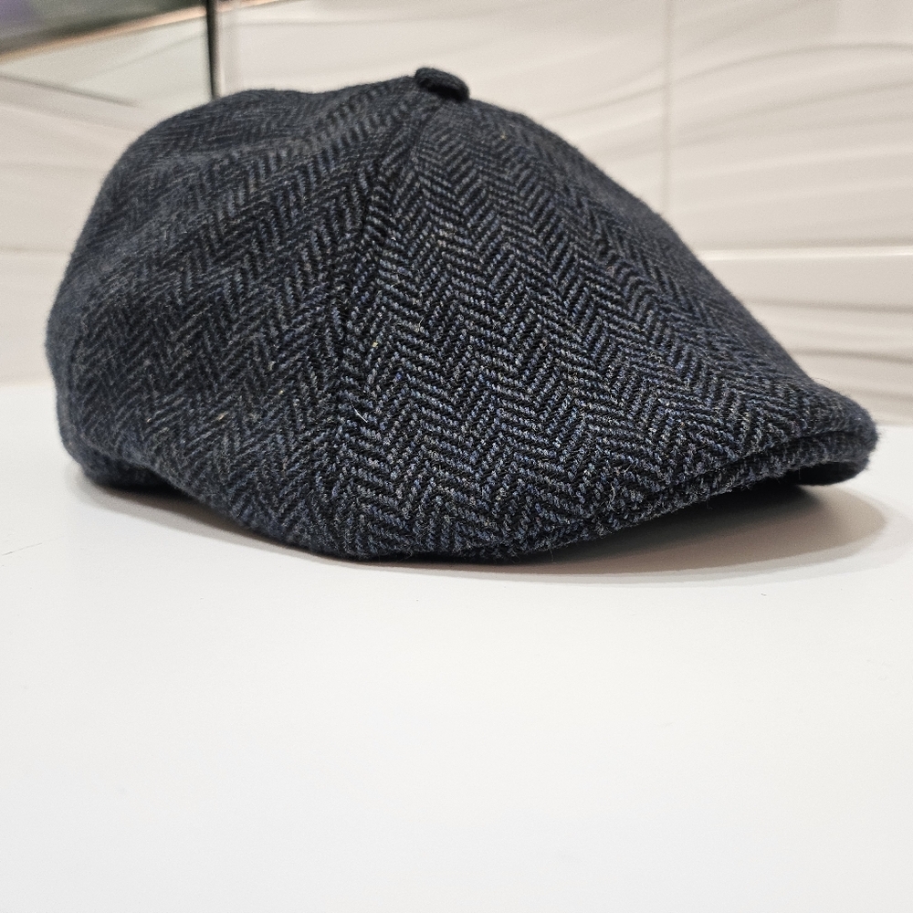 Boston Scally Blue Herringbone Cap